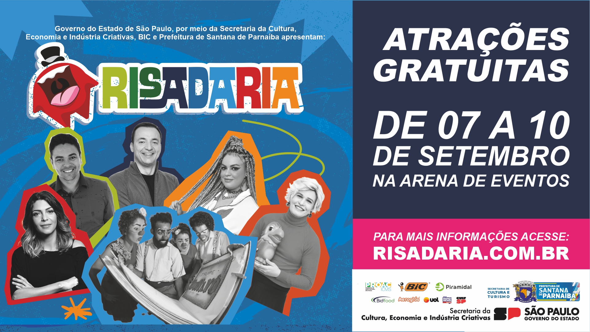 Santana de Parnaíba terá Festival Risadaria durante todo o feriado prolongado