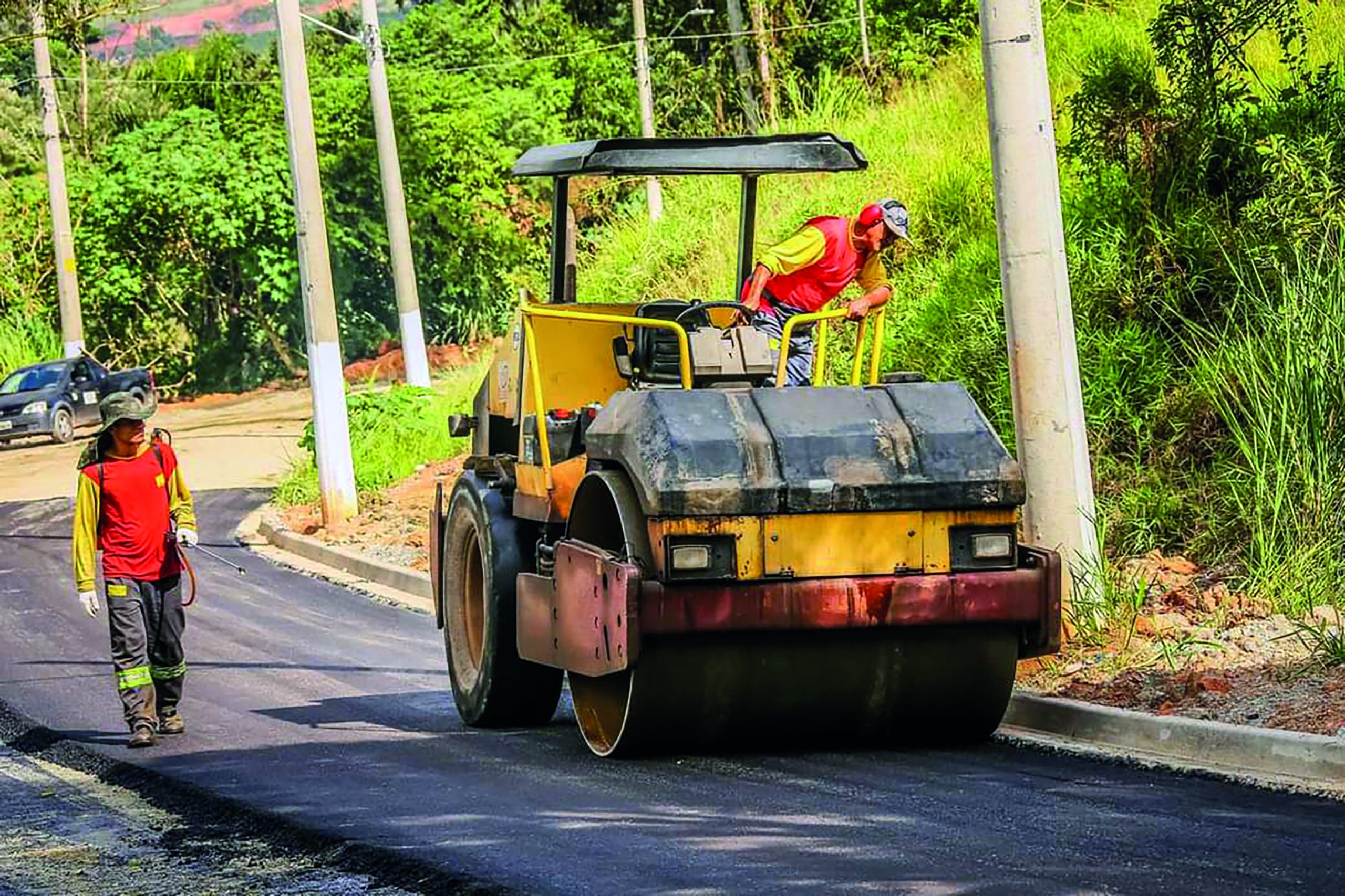 Obras de pavimentação são realizadas no bairro do Ingaí em Santana de Parnaíba