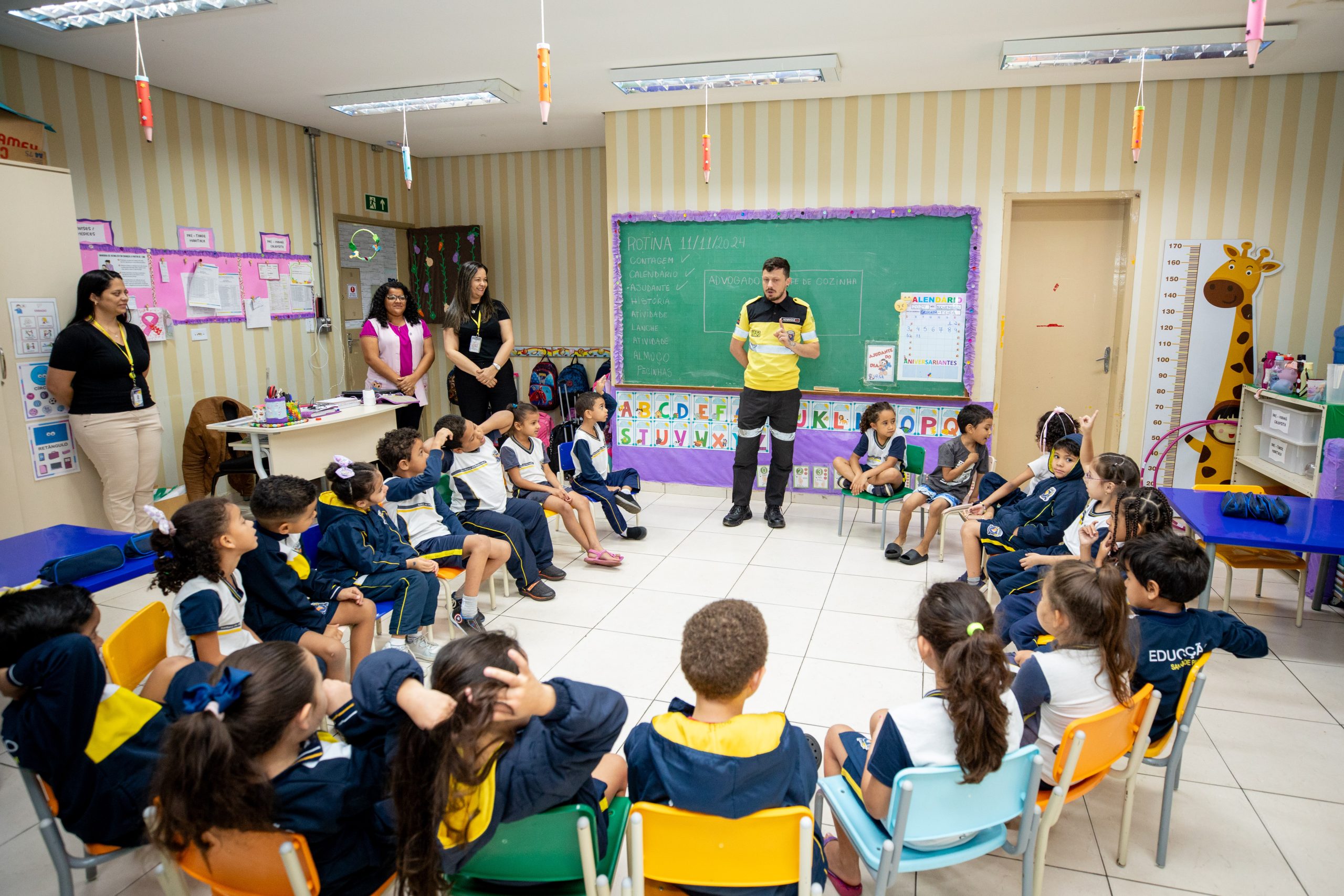 Semuttrans promove atividades de educação no trânsito para crianças da pré-escola