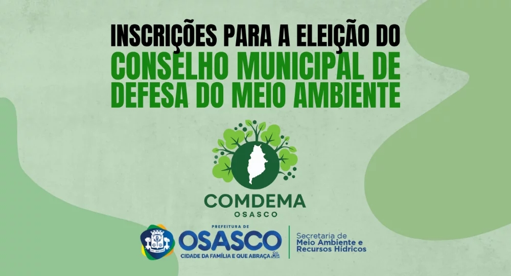 Inscrições para o COMDEMA Osasco podem ser feitas até 11/7